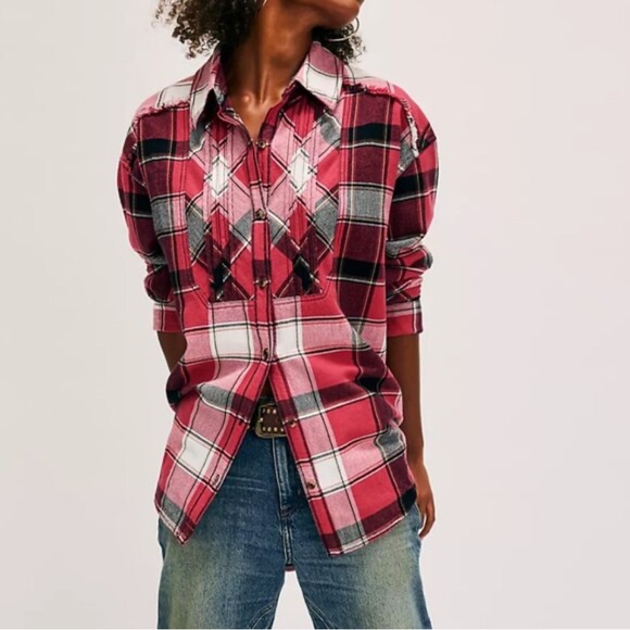 Free People Tops - BNWT We The Free Layla Plaid Shirt